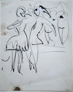 バラエティで踊るカップル 作： Ernst Ludwig Kirchner